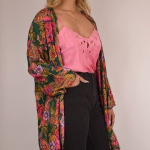 💠VINTAGE💠 VS Silk Kimono Robe 👘🌺💚